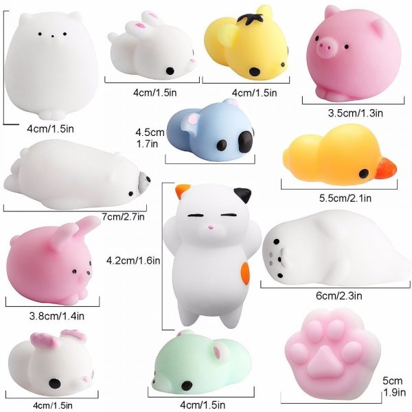Balle Anti Stress TPR Douce Jouet Anti-Stress Chat Blanc à Presser – Balle Souple Mignonne Pour Enfants & Adultes – Relaxation Instantanée