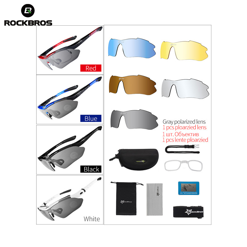 Lunettes de protection avec verres polarisés cyclisme Rockbros – Image 6