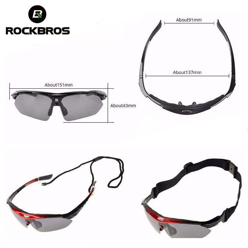 Lunettes de protection avec verres polarisés cyclisme Rockbros – Image 2