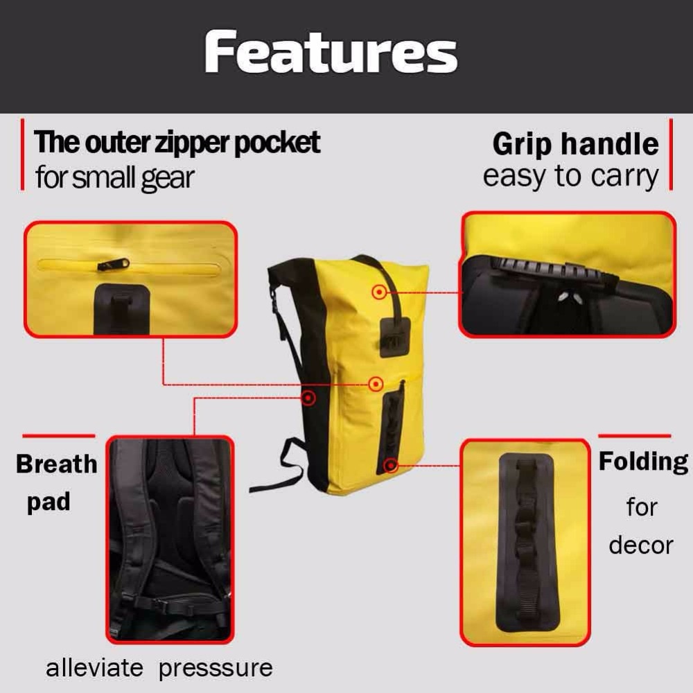 Sac à dos Trekking/Kayak imperméable capacité 32L – Image 2