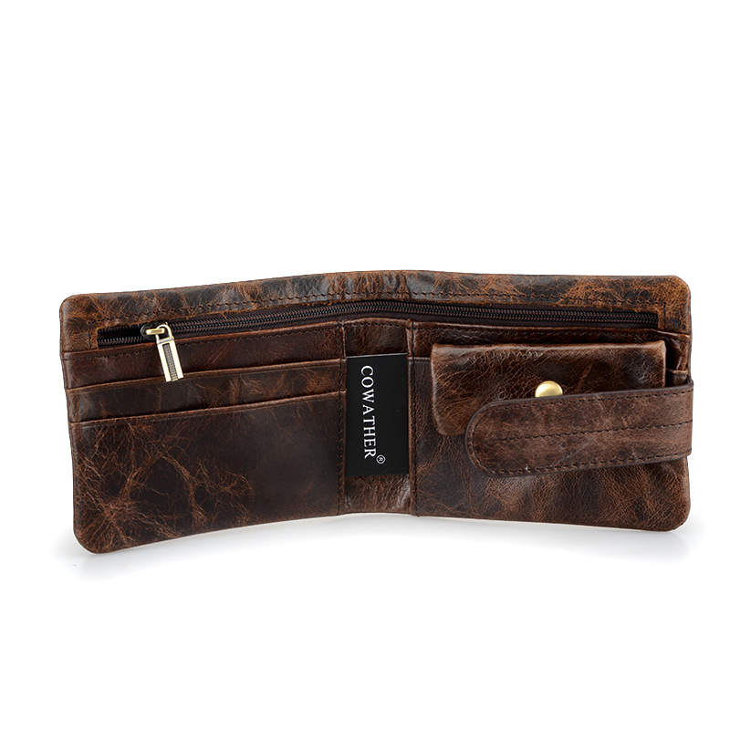 COWATHER hommes portefeuilles 100% TOP vache véritable luxe en cuir de haute designer – Image 3