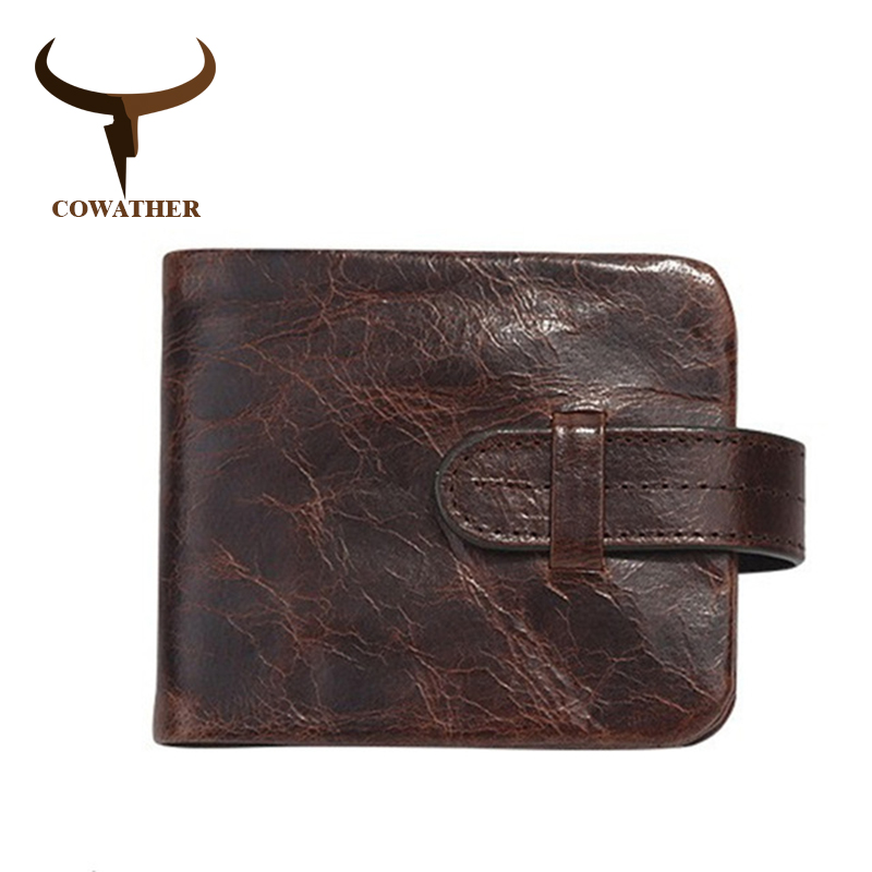 COWATHER hommes portefeuilles 100% TOP vache véritable luxe en cuir de haute designer