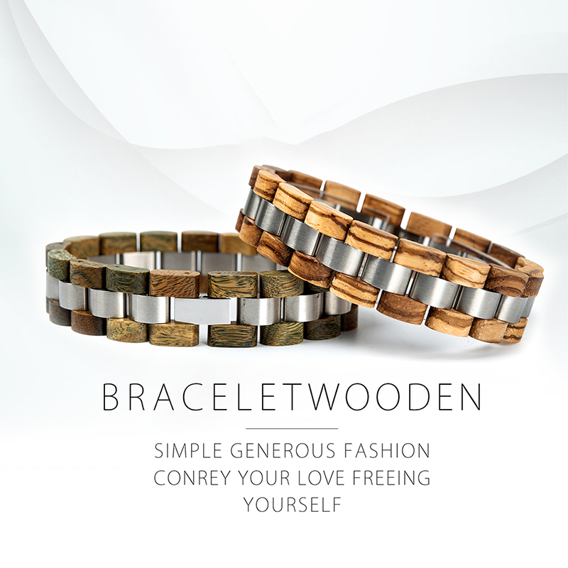 BOBO BIRD-Bracelet en bois coloré pour homme et femme, bracelet en bois pour femme, boîte cadeau, nouveau, S04, S05