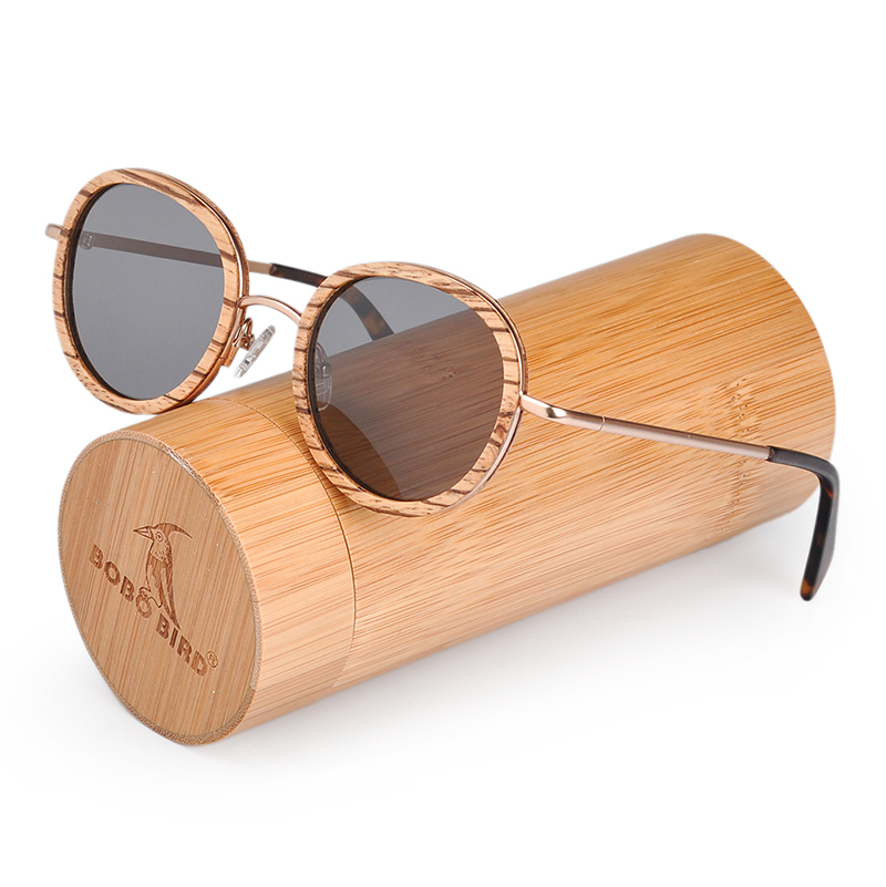 BOBO BIRD – lunettes de soleil Vintage ovales en bois pour femmes, verres polarisés UV400, avec boîte cadeau en bois