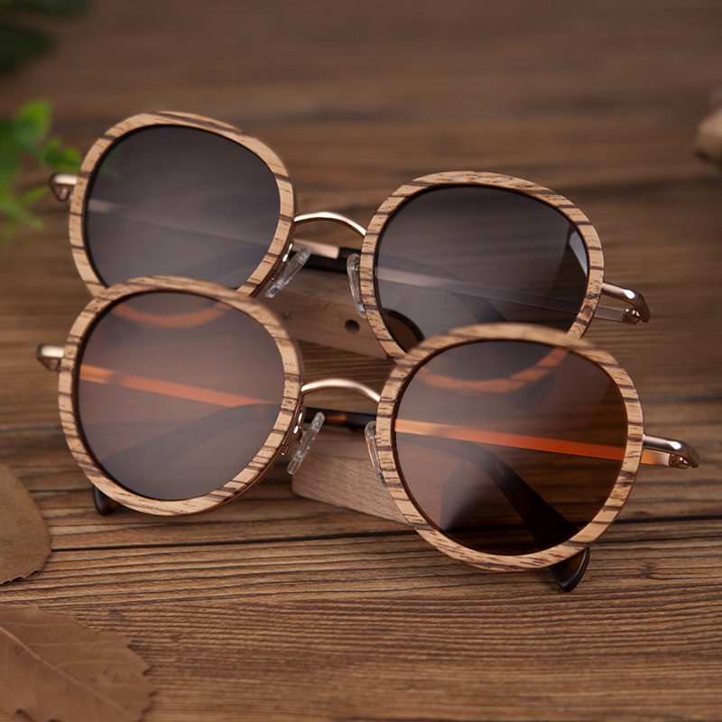 BOBO BIRD – lunettes de soleil Vintage ovales en bois pour femmes, verres polarisés UV400, avec boîte cadeau en bois – Image 4